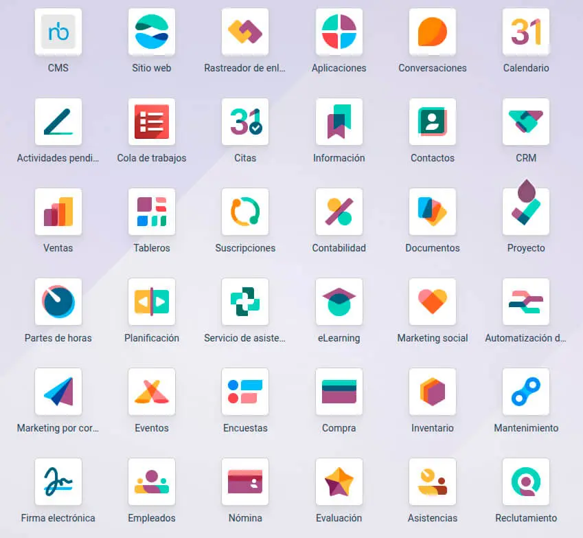 Gestión aplicación Odoo